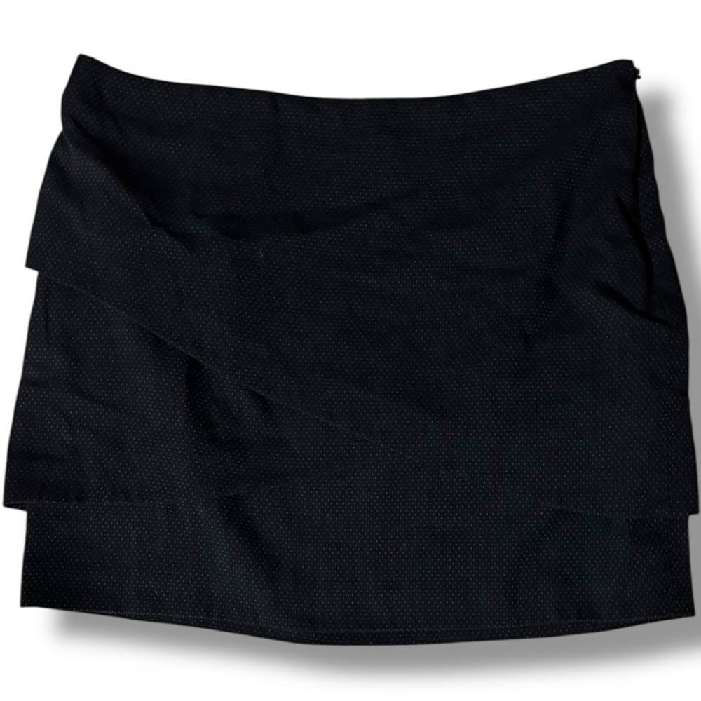 Forenza Womens 12 Classic Charcoal Overlapping Tiers Pencil Bodycon Mini Skirt - Picture 7 of 15
